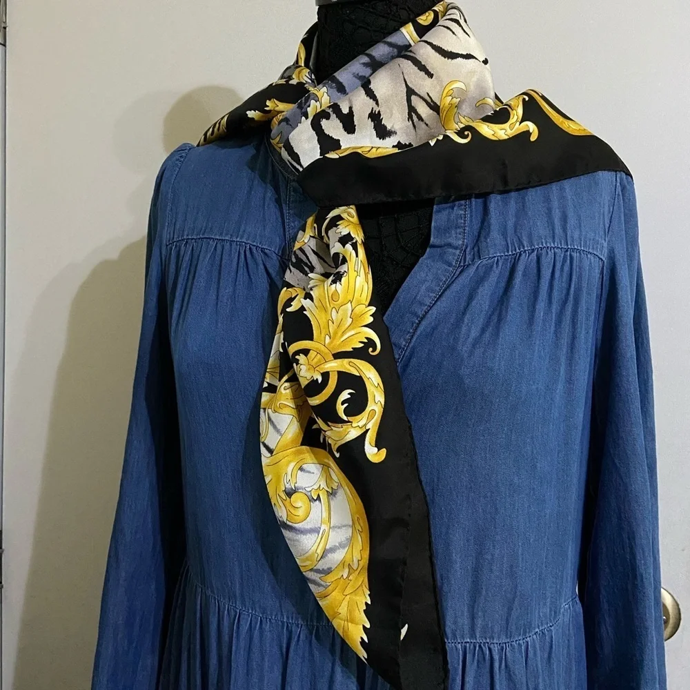 Gold silk scarf